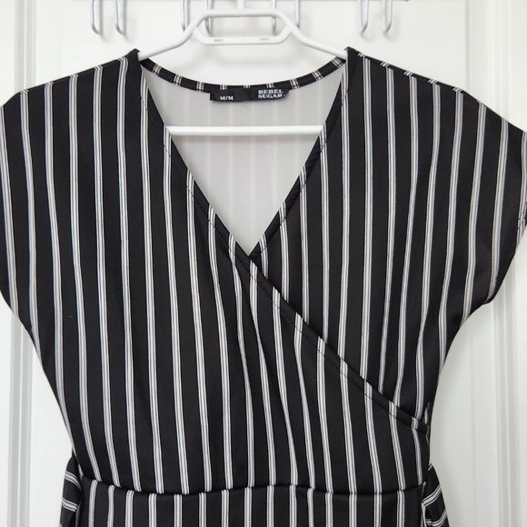 Black and White Striped Dress - Rebel Sugar - Picture 2 of 8